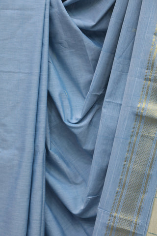 Pastel Blue Cotton Paithani Saree - SRPBCPS417