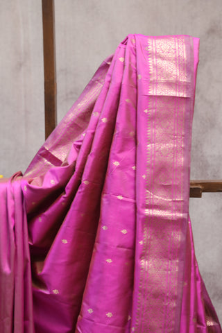 Pink Banarasi Silk Saree-SRPBSS476