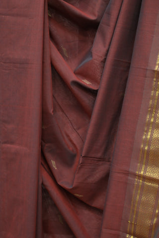 Brown Cotton Paithani Saree - SRBCPS416