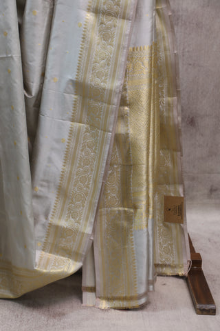 Beige Banarasi Silk Saree-SRBBSS478