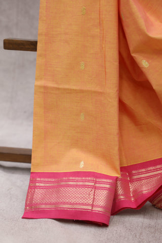 Orange Cotton Paithani Saree - SROCPS434