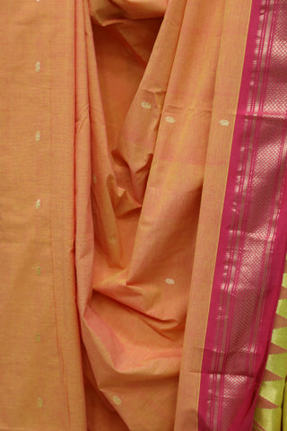 Orange Cotton Paithani Saree - SROCPS434