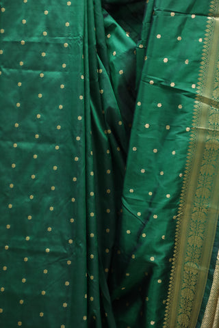 Green Banarasi Silk Saree-SRGBSS472