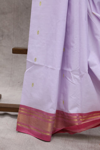 Pastel Purple Cotton Paithani Saree - SRPPCPS436