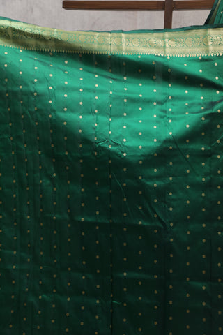 Green Banarasi Silk Saree-SRGBSS472