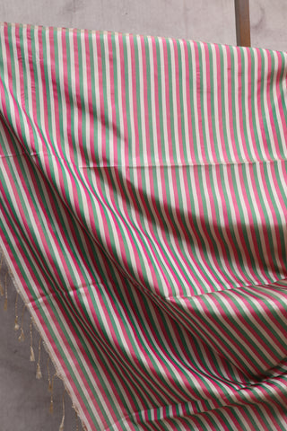 Rani Pink Striped Soft Silk Saree - SRRPSSSS185