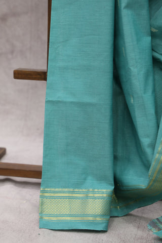 Green Cotton Paithani Saree - SRGCPS429