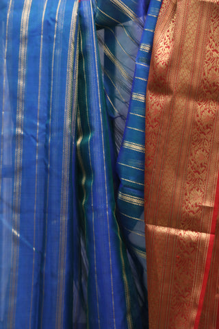 Blue Chanderi Tissue Silk Saree-SRBCTSS84