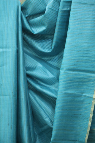 Blue Tussar Silk Saree - SRBTSS980