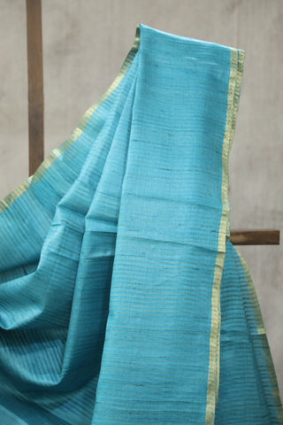 Blue Tussar Silk Saree - SRBTSS980