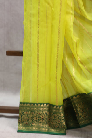 Neon Yellow Chanderi Tissue Silk Saree-SRNYCTSS85