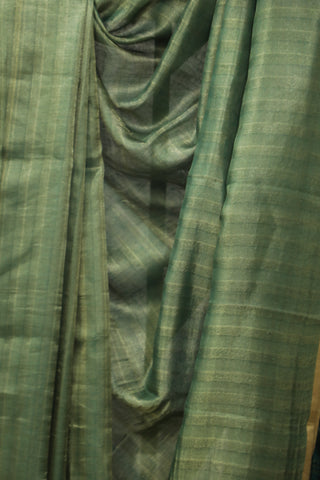 Two Tone Green Tussar Silk Saree - SRTTGTSS977