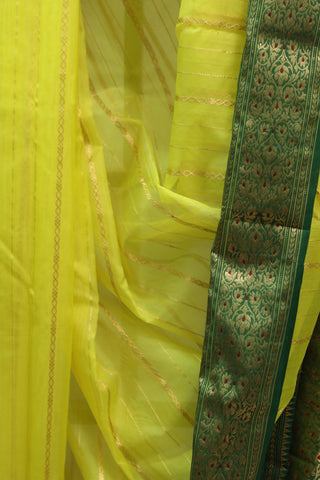 Neon Yellow Chanderi Tissue Silk Saree-SRNYCTSS85