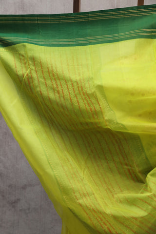 Neon Yellow Chanderi Tissue Silk Saree-SRNYCTSS85