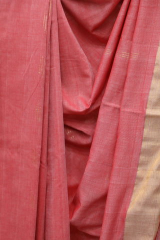 Red Cotton Paithani Saree - SRRCPS445