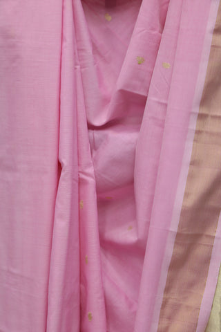 Pastel Pink Cotton Paithani Saree - SRPPCPS446