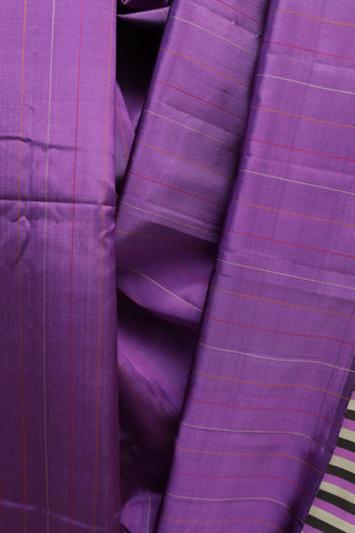 Purple Striped Soft Silk Saree - SRPSSSS188