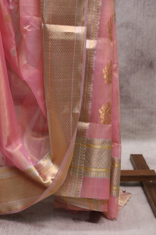 Pink Chanderi Tissue Silk Saree-SRPCTSS88