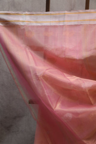 Pink Chanderi Tissue Silk Saree-SRPCTSS88