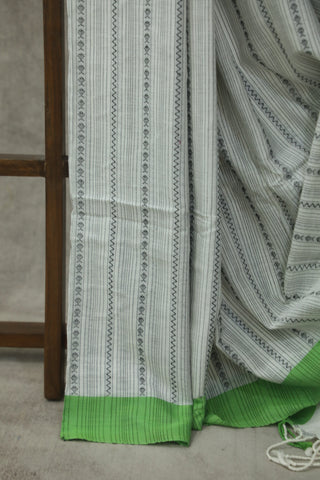 White Bengal Cotton Saree - SRWBCS86