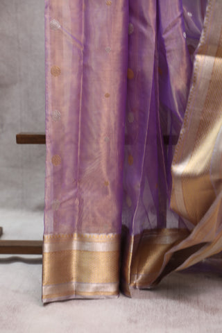 Lavender Chanderi Tissue Silk Saree-SRLCTSS83