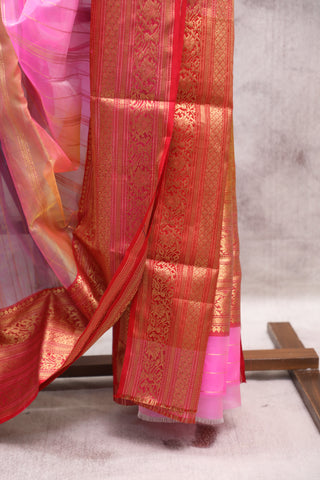 Pink Chanderi Tissue Silk Saree-SRPCTSS82