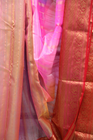 Pink Chanderi Tissue Silk Saree-SRPCTSS82