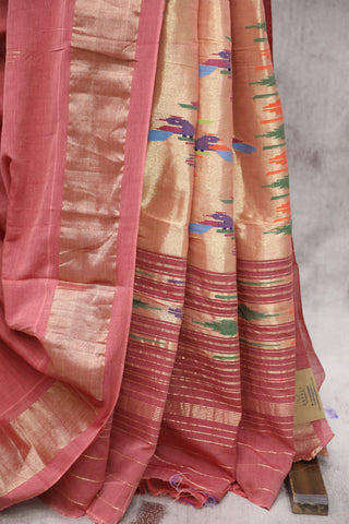 Cherry Blossom Cotton Paithani Saree - SRCBCPS453