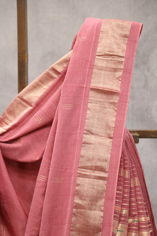 Cherry Blossom Cotton Paithani Saree - SRCBCPS453