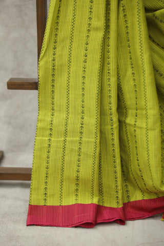 Yellow Bengal Cotton Saree - SRYBCS72