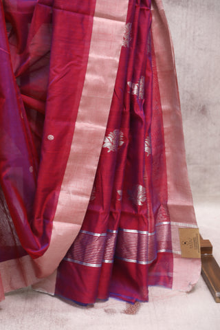 Purple Chanderi Tissue Silk Saree-SRPCTSS100