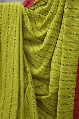 Yellow Bengal Cotton Saree - SRYBCS77