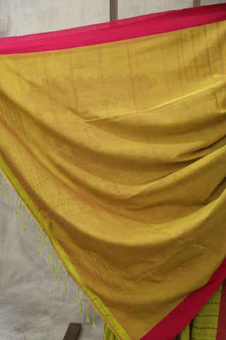 Yellow Bengal Cotton Saree - SRYBCS77