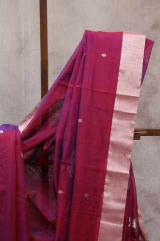 Purple Chanderi Tissue Silk Saree-SRPCTSS100