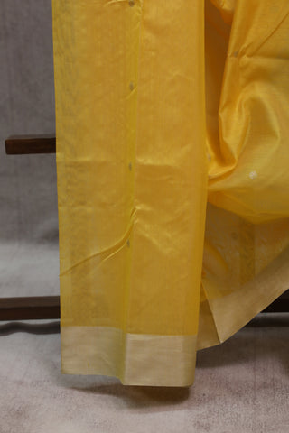 Yellow Chanderi Tissue Silk Saree-SRYCTSS97