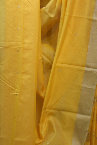 Yellow Chanderi Tissue Silk Saree-SRYCTSS97