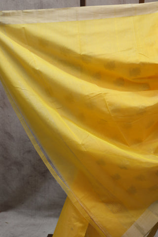 Yellow Chanderi Tissue Silk Saree-SRYCTSS97