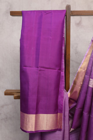 Purple Soft Silk Saree With Big Paisley- SRPSSS133