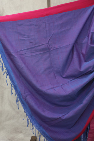 Blue Bengal Cotton Saree - SRBBCS69