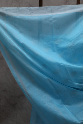 Sky Blue Chanderi Tissue Silk Saree-SRSBCTSS95