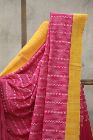 Pink Bengal Cotton Saree - SRPBCS78