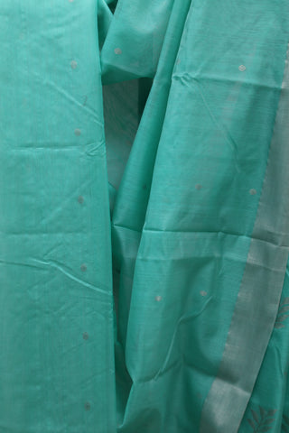 Turquoise Chanderi Tissue Silk Saree-SRTCTSS96