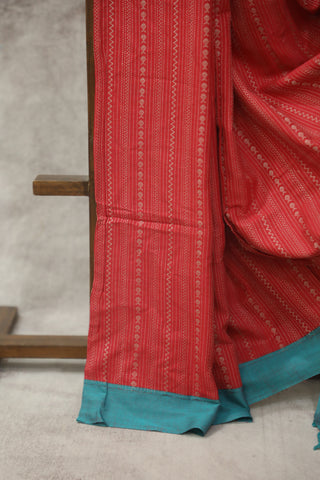 Red Bengal Cotton Saree - SRRBCS79