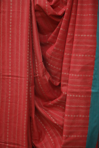 Red Bengal Cotton Saree - SRRBCS79