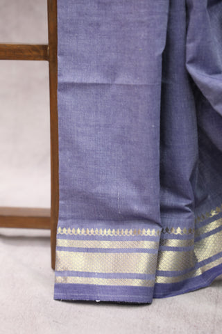 Blue Cotton Paithani Saree - SRBCPS457