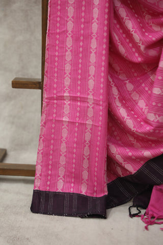 Pink Bengal Cotton Saree - SRPBCS66