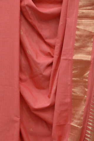 Peach Cotton Paithani Saree - SRPCPS452