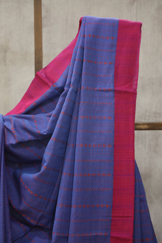 Blue Bengal Cotton Saree - SRBBCS67