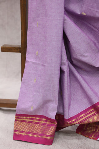 Purple Cotton Paithani Saree - SRPCPS435