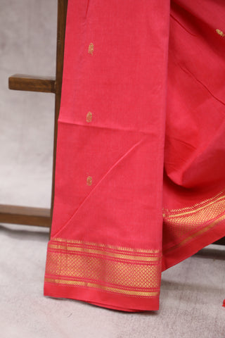 Pink Cotton Paithani Saree - SRPCPS428